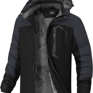 Men's Black and Gray Ski Jacket